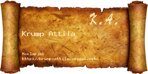 Krump Attila névjegykártya